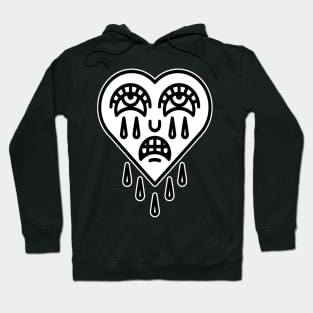 Crying Heart tattoo design Hoodie